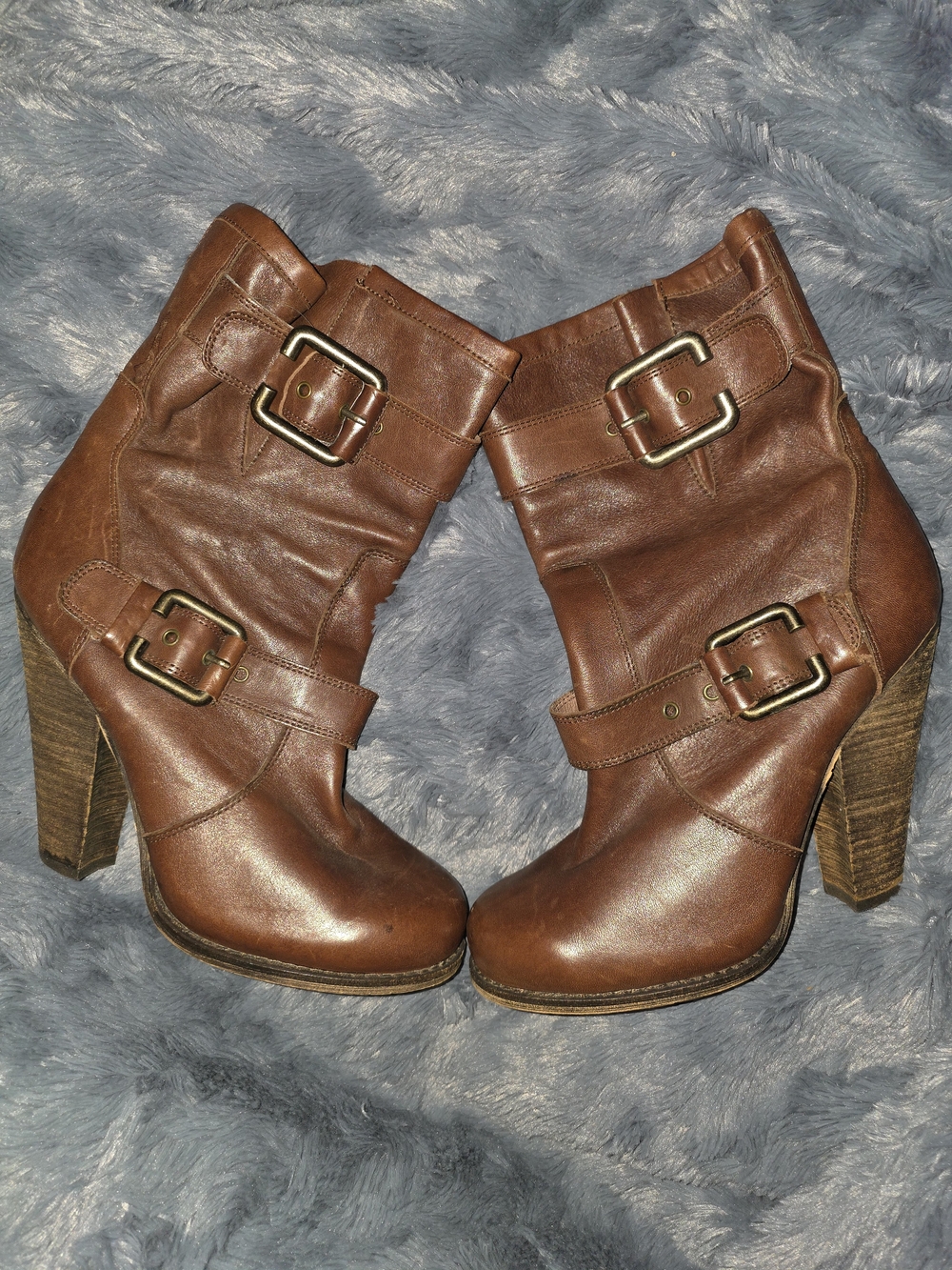 Gorgeous Aldo brown leather slouch heel boots 🤎🔥